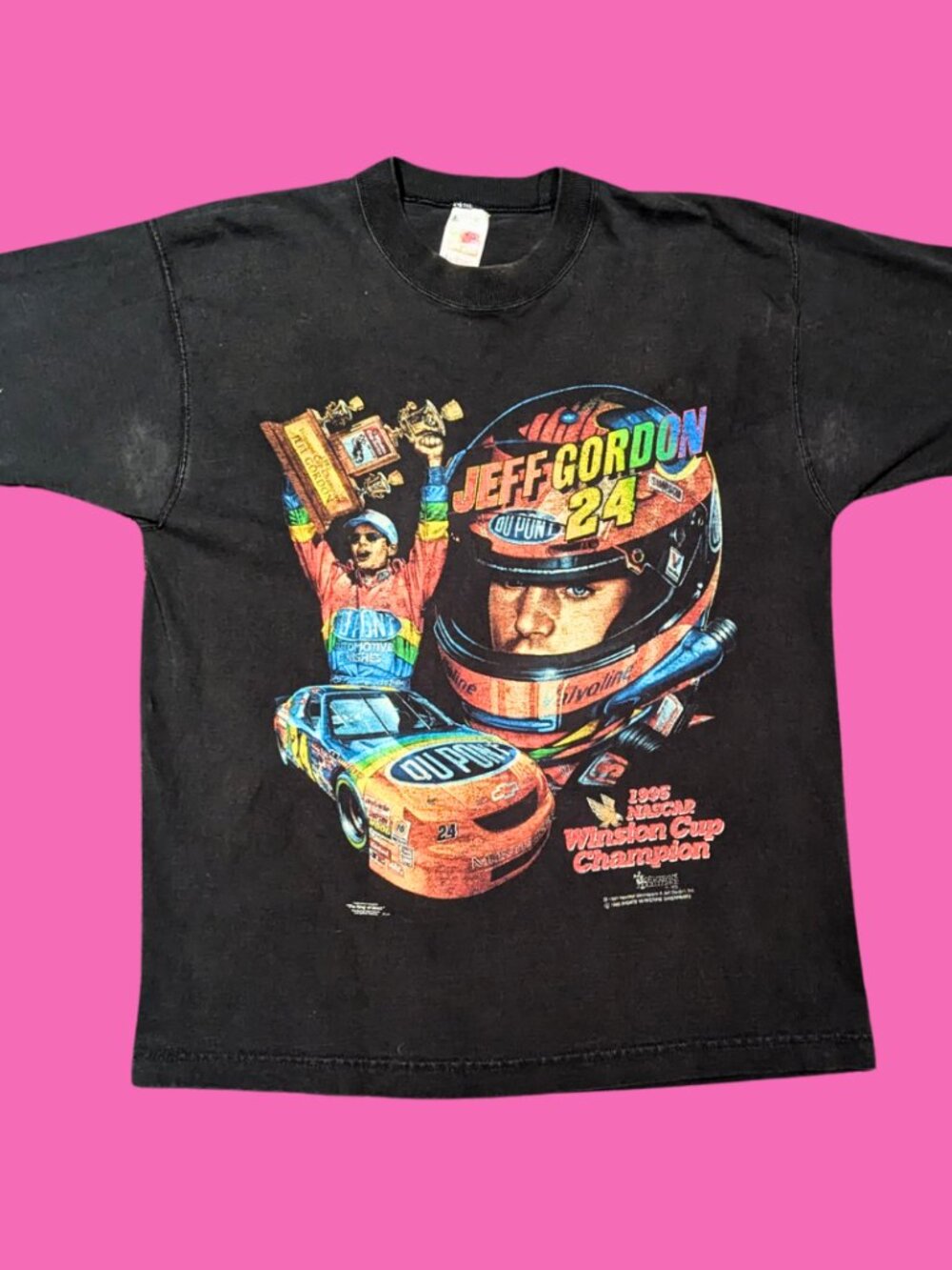 Vintage 1995 Jeff Gordon Nascar Winston Cup Champion T-Shirt Size L